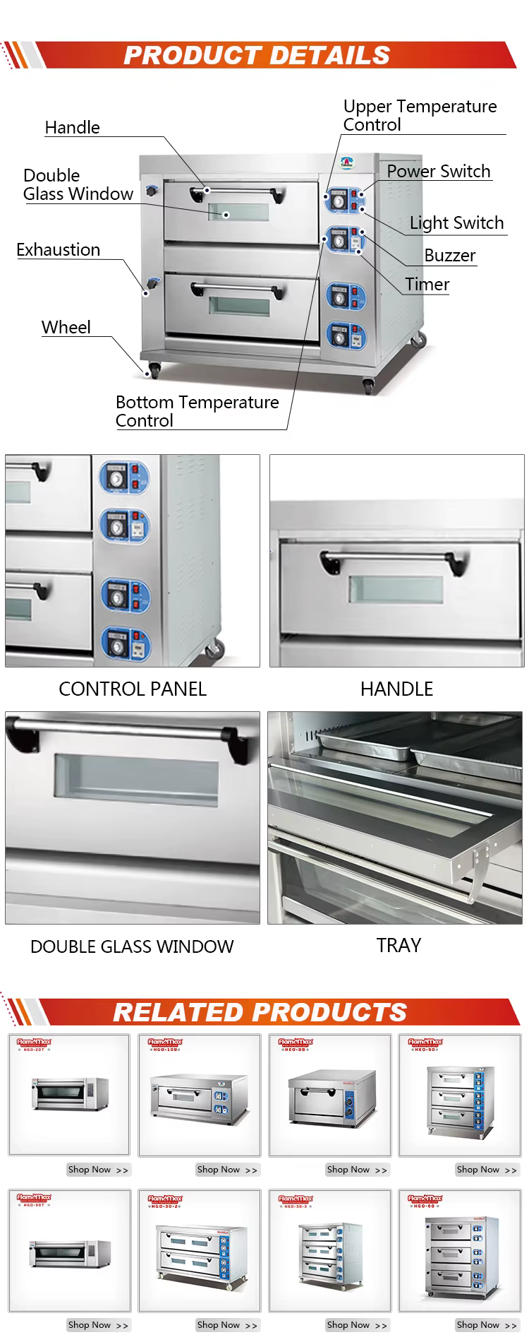 2 Deck 6 Tray Commercial Double — image 3