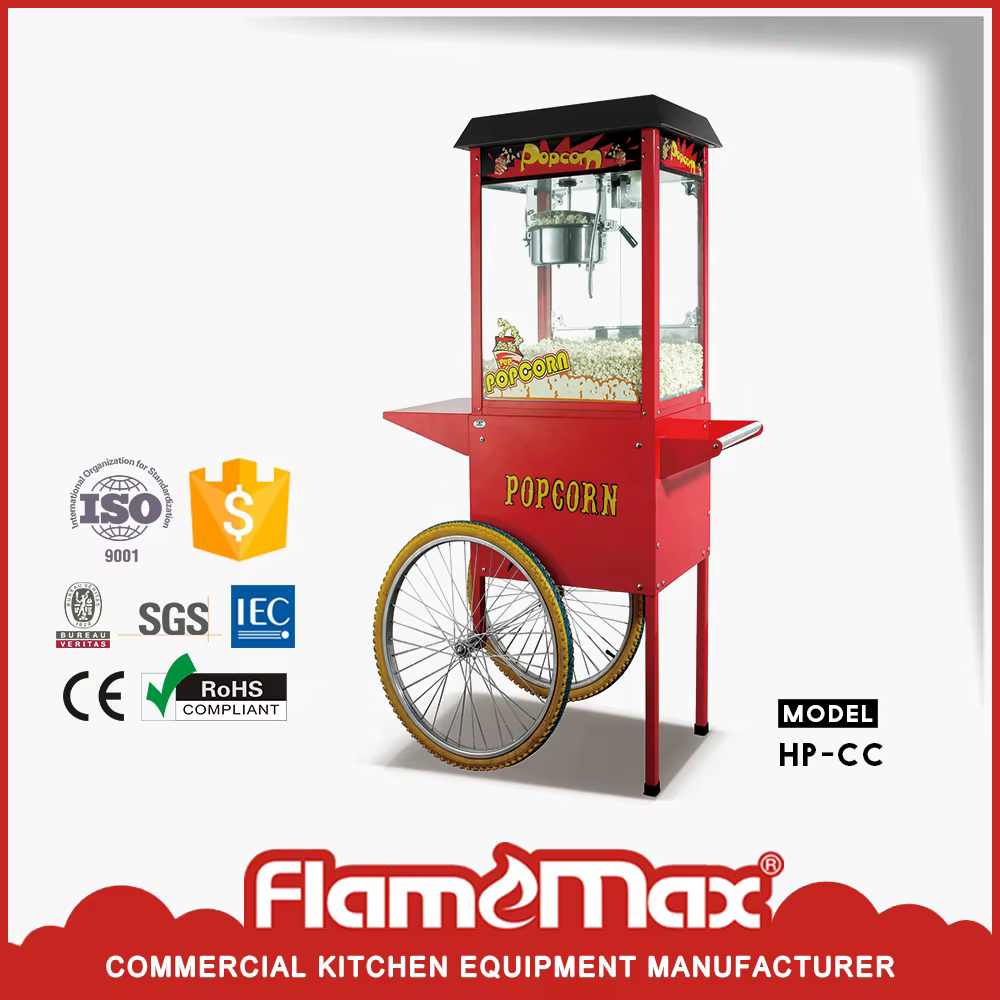 Electric Popcorn Machine With Trolley Cart — image 3