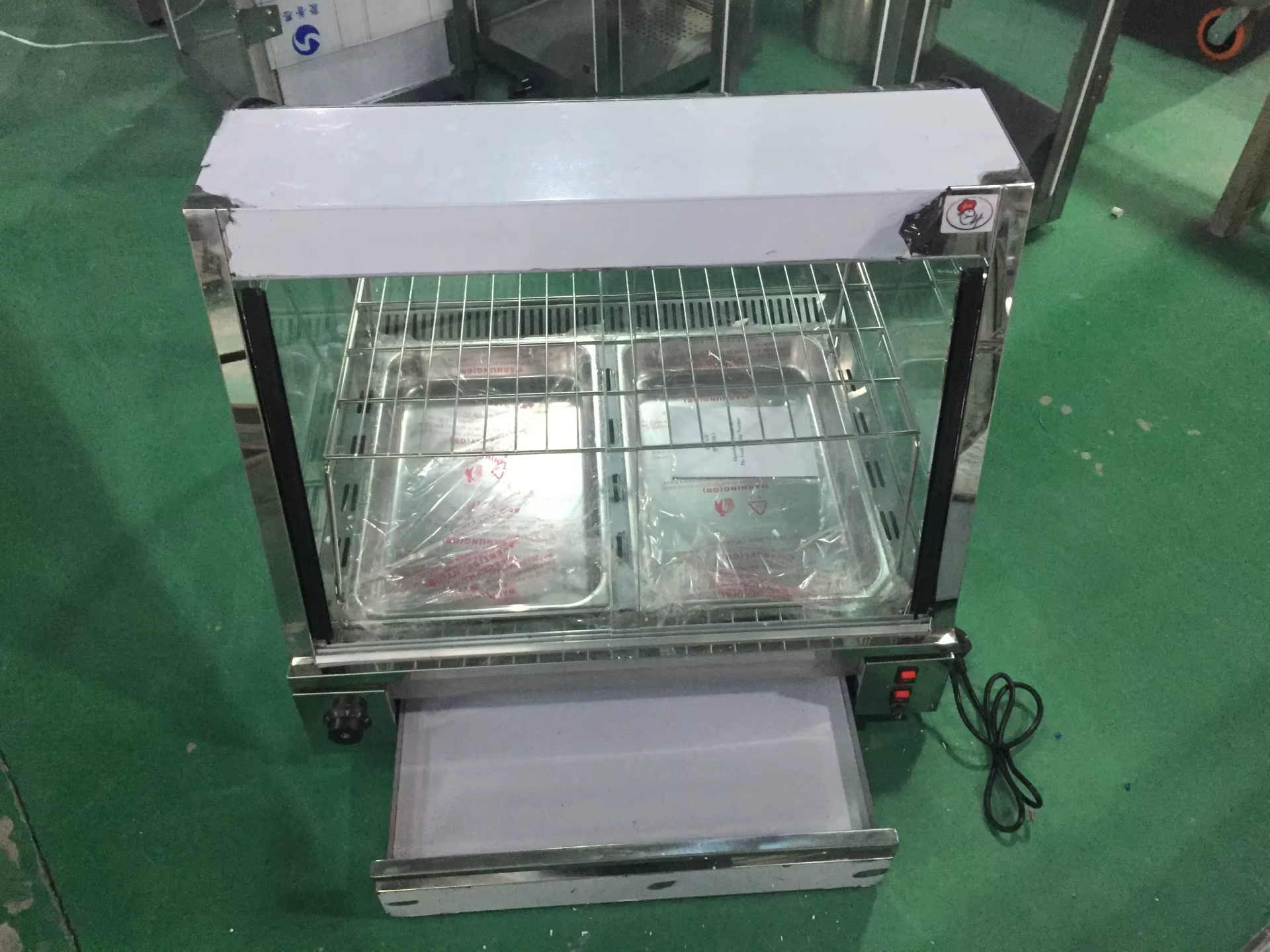 Curved Glass Pastry Warmer Fast Food — image 5