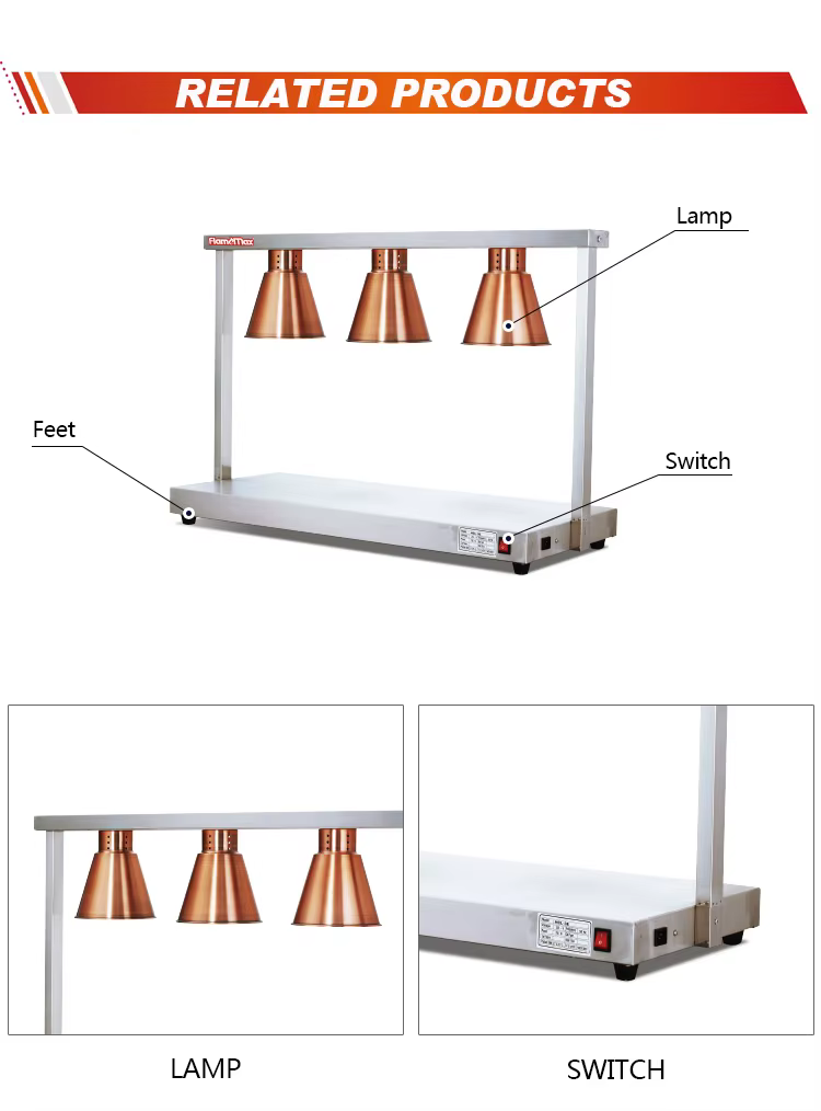 Stainless Steel Catering Heat Lamps Buffet — image 2