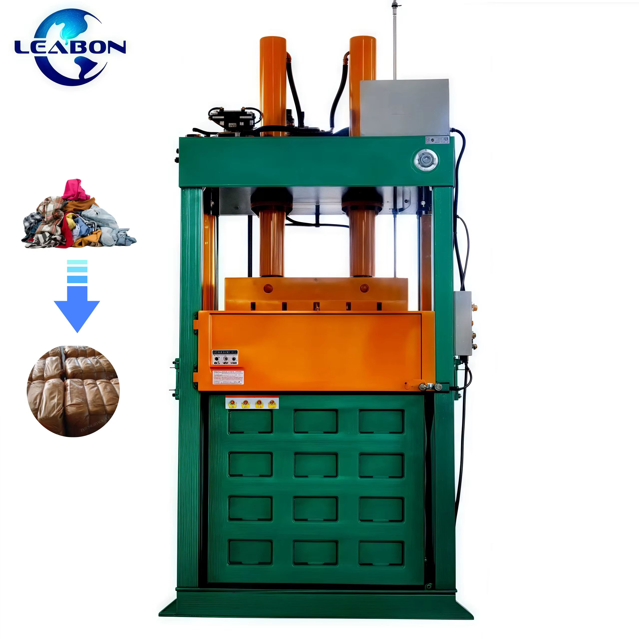 Lifting Chamber Fabric Compressor Baler Waste — image 3