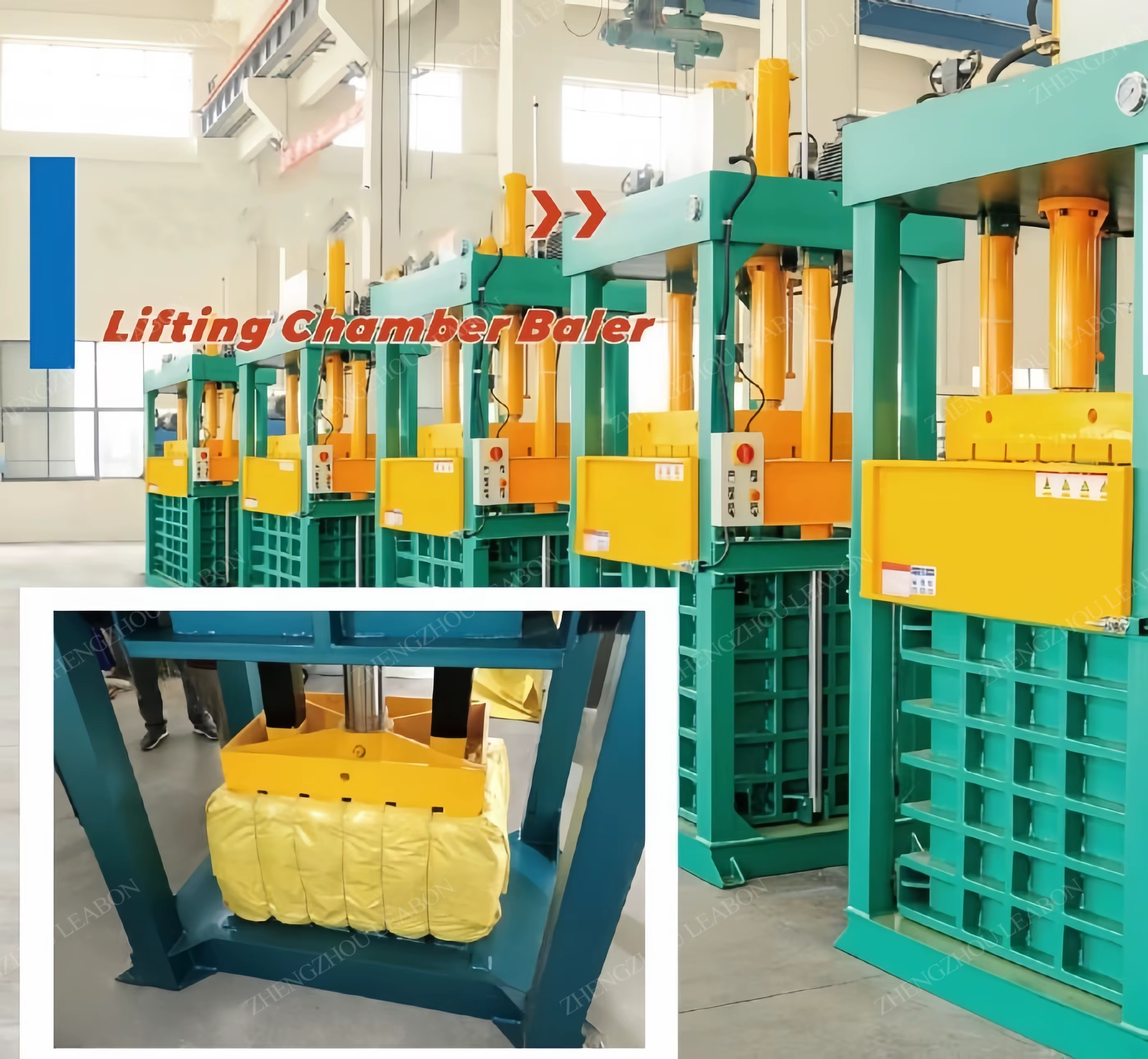 Lifting Chamber Fabric Compressor Baler Waste — image 6