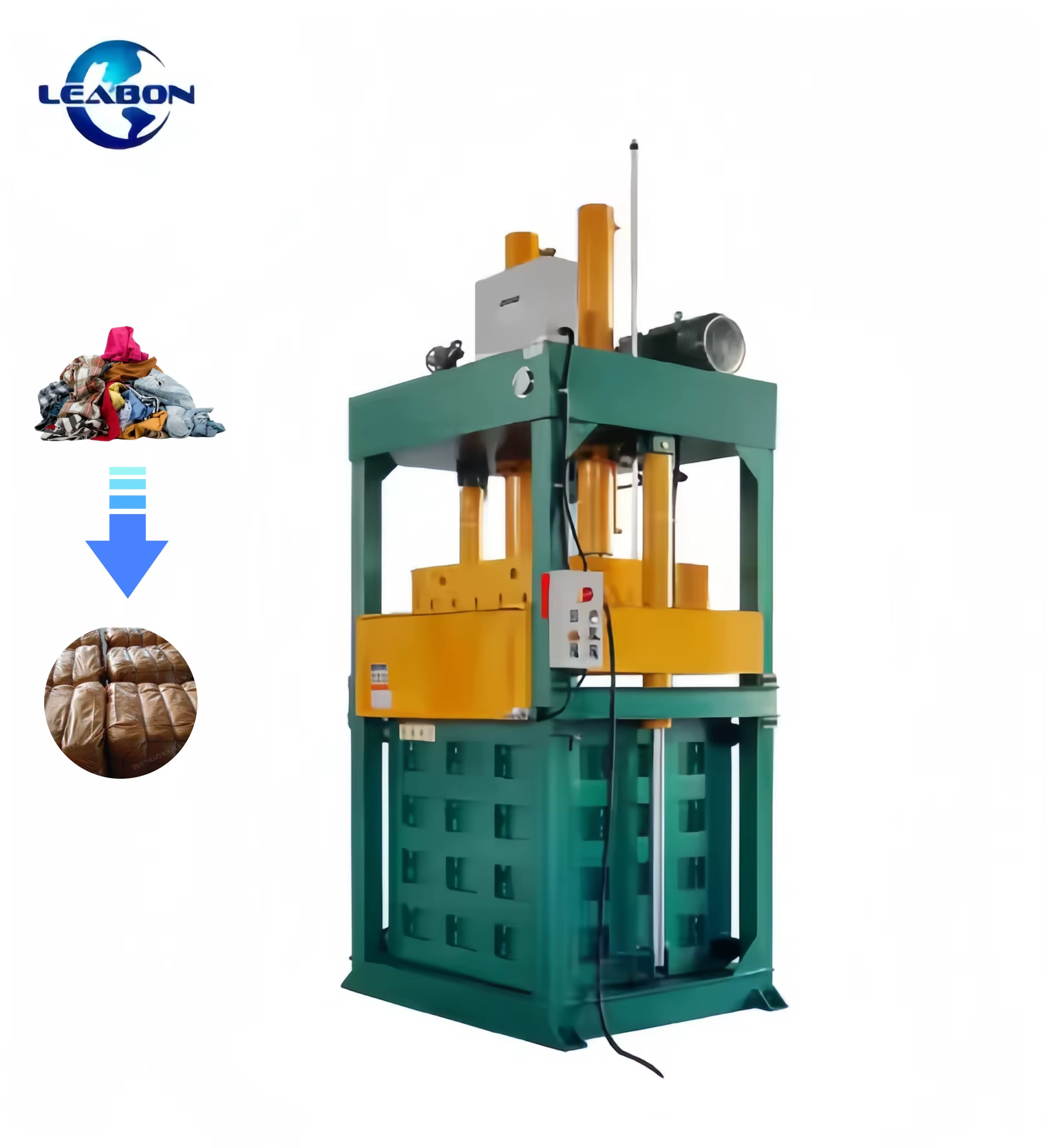 Vertical Garment Compression Baler Clothes Compactor — image 4