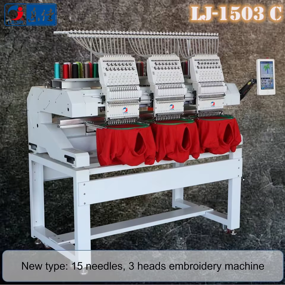 Lejia 3 Head Cap Embroidery Machines — image 3