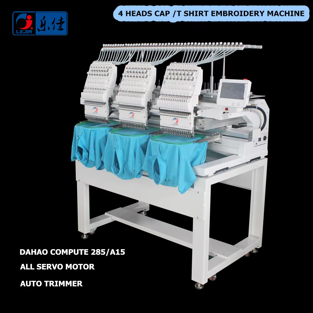 Lejia 3 Head Cap Embroidery Machines — image 4