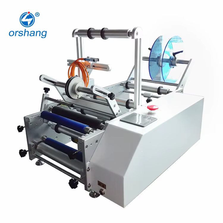 Semi-Automatic Round Wine Glass Bottle Printing Code Labeler Labeling Machine — image 2