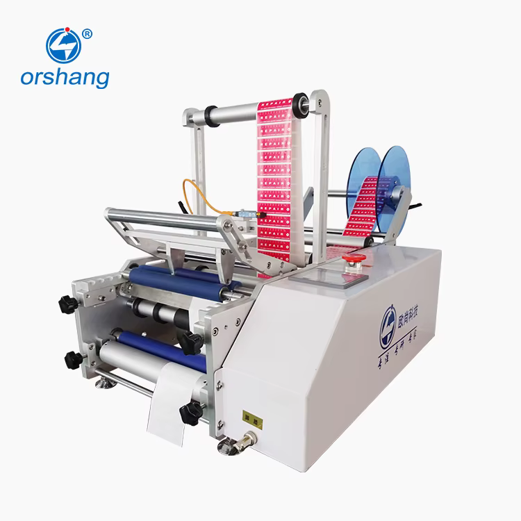 Semi-Automatic Round Wine Glass Bottle Printing Code Labeler Labeling Machine — image 4