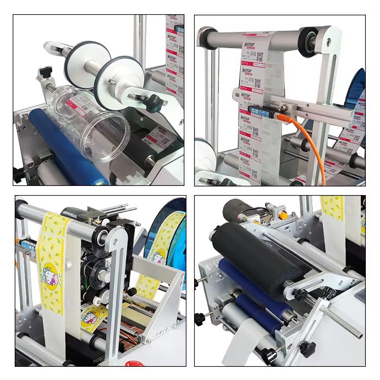 Semi-Automatic Round Wine Glass Bottle Printing Code Labeler Labeling Machine — image 5