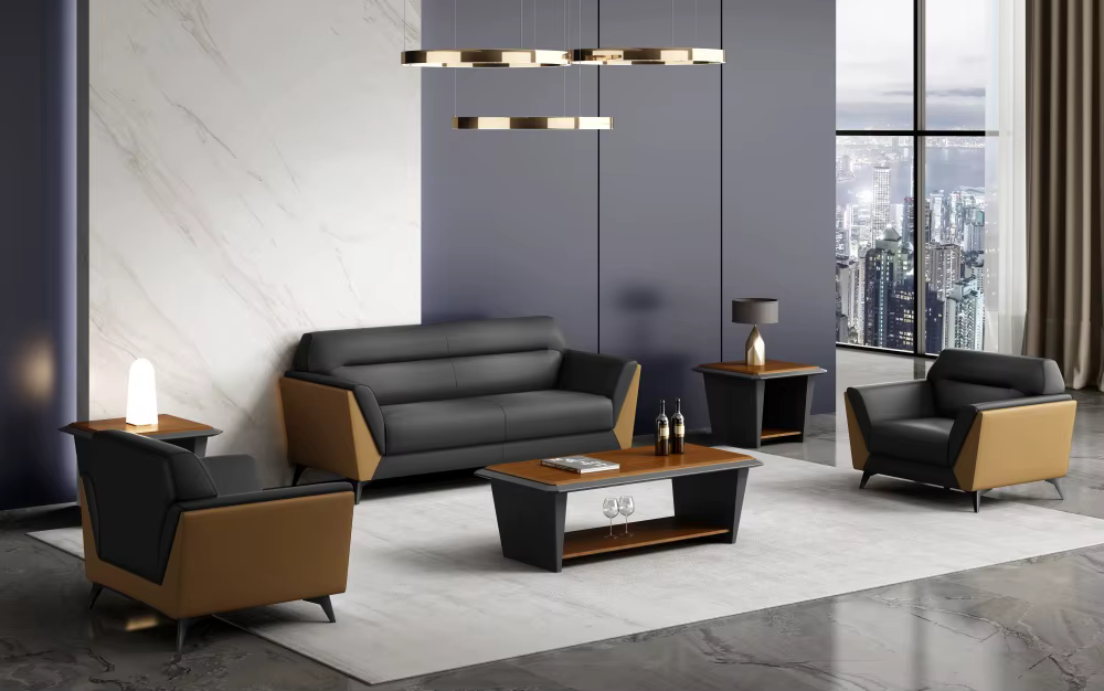 Executive Office Work Table Veneer Steel — image 5