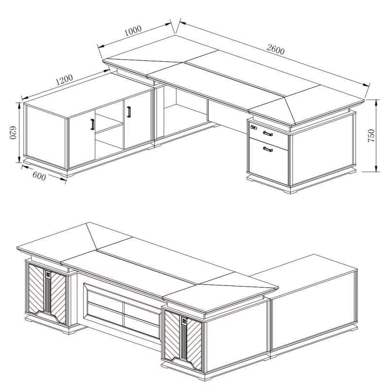 Executive Office Table Design Executive L — image 2
