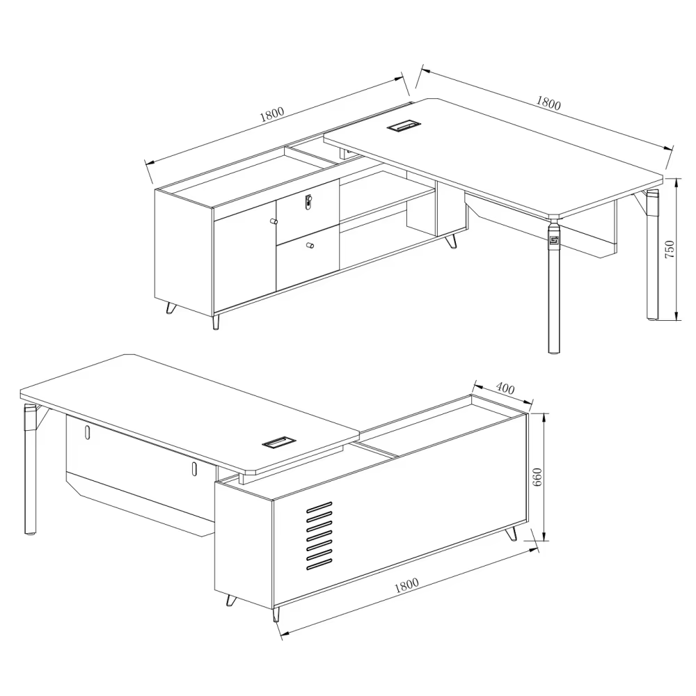 Manager Desk For Office Work Station — image 3