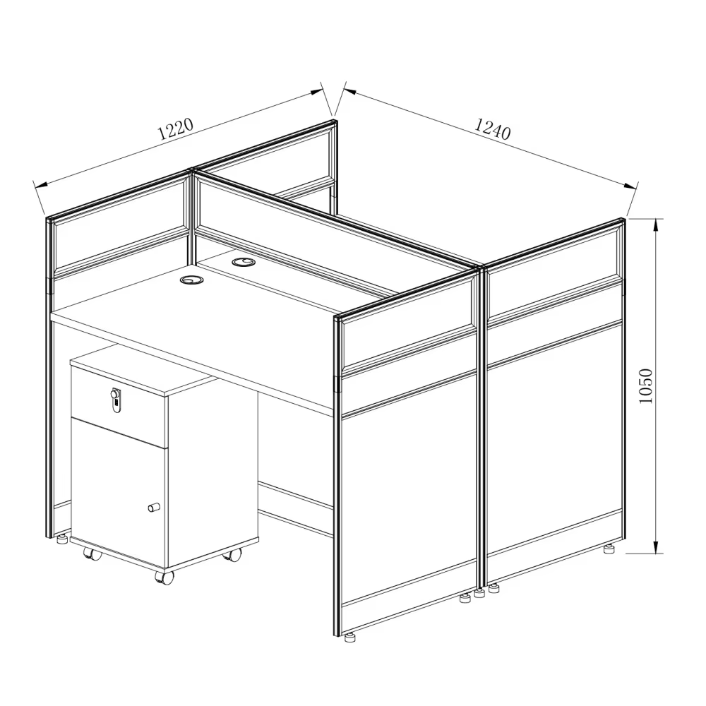 Modern Office Table Workstation Cubicle Modular — image 2