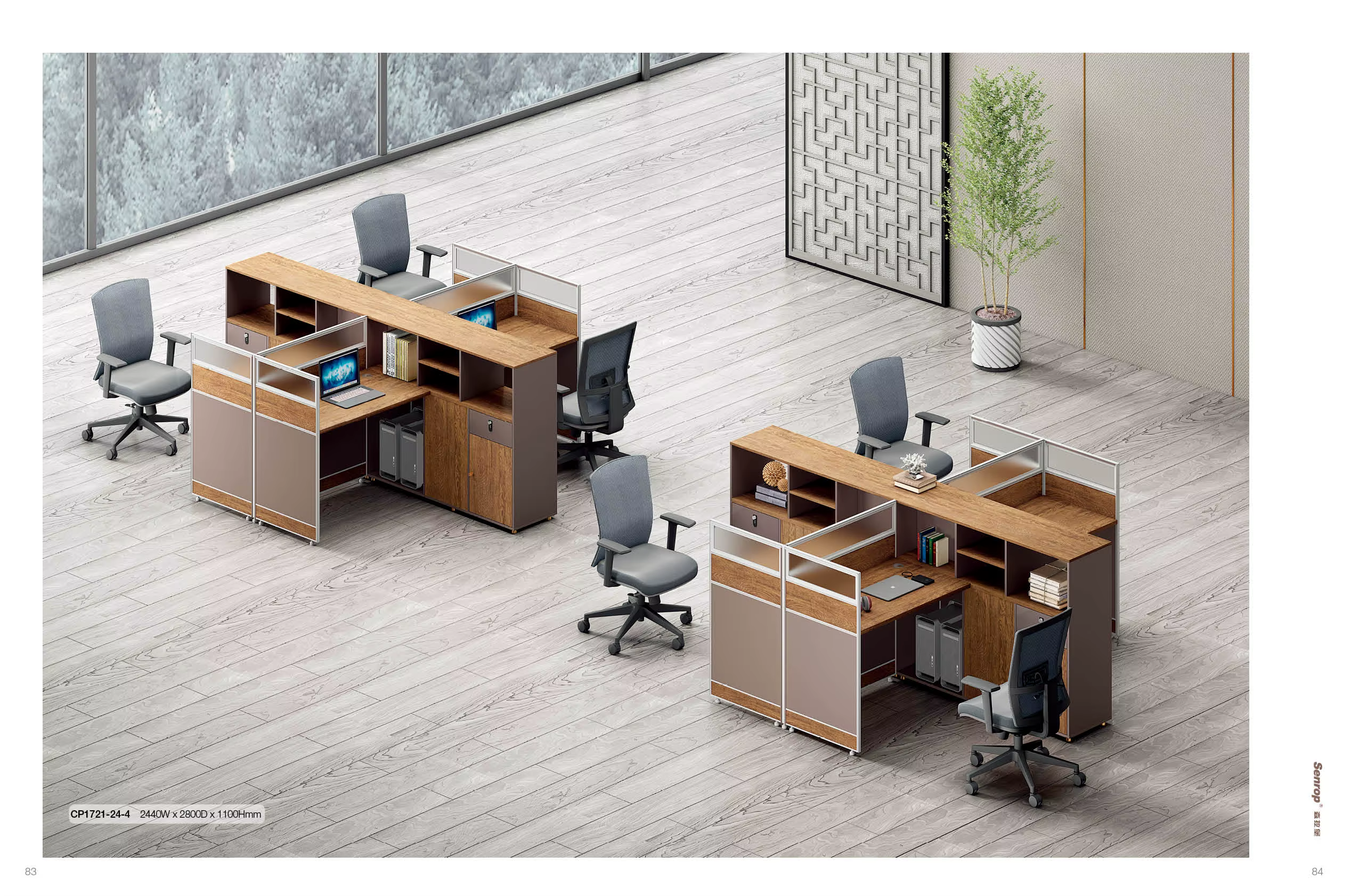 Office Workstation Desk For 4 People — image 2
