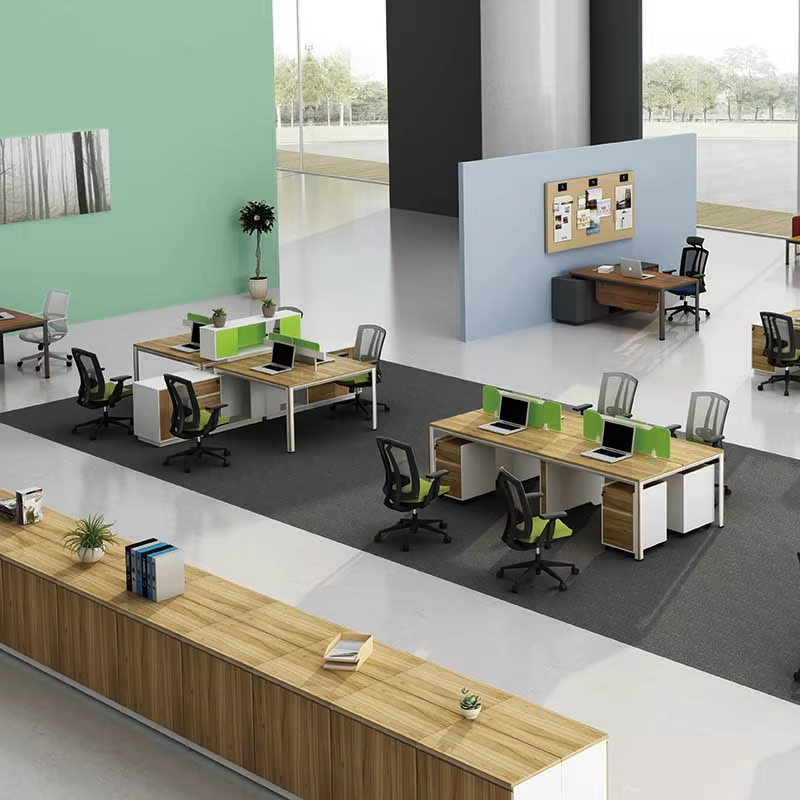 Cubicle Workstation Staff Desk With Partition — image 2