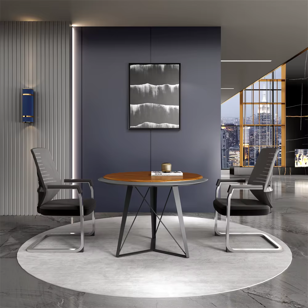 2 Glass Doors Low Cabinet Wood — image 5