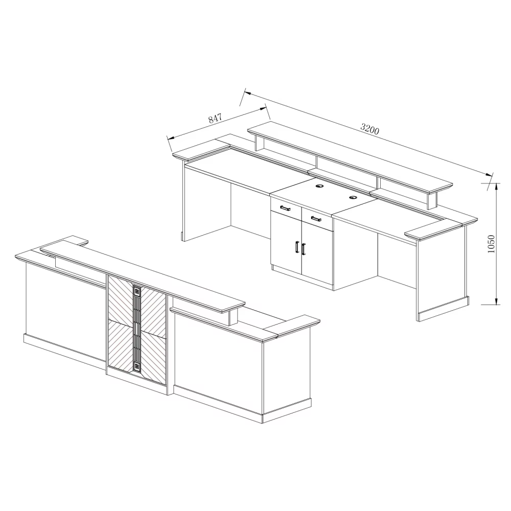 Office Table And Chairs Reception Counter — image 4