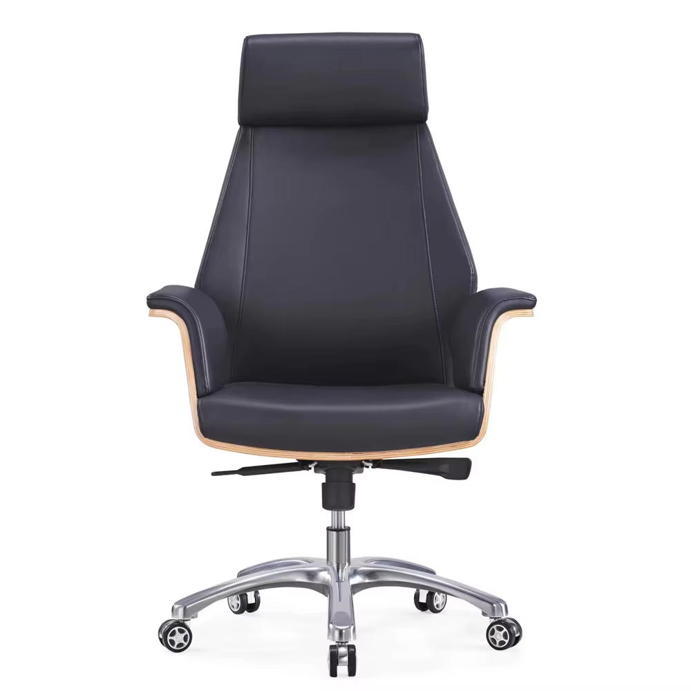 Soft Leather Executive Swivel Office Chair — image 3