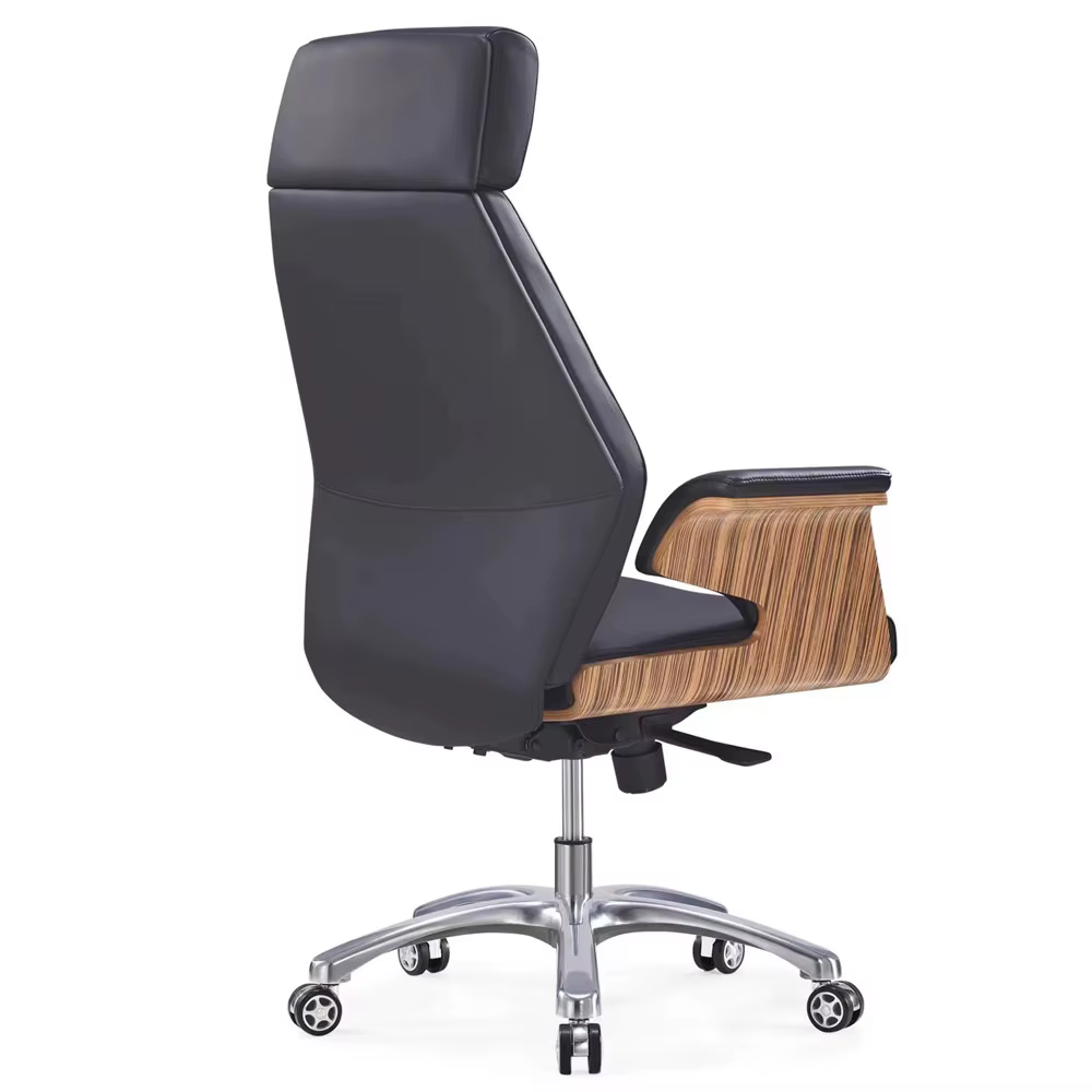Soft Leather Executive Swivel Office Chair — image 4