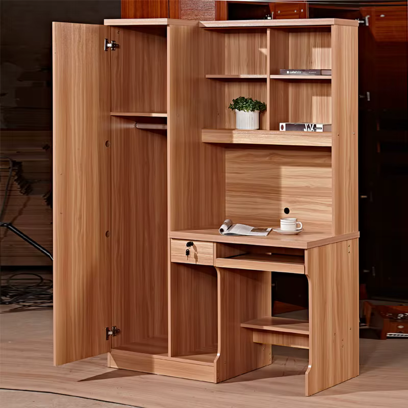 Guanghzou MDF Bedroom Wardrobe Computer Table With Wardrobe Designs — image 3