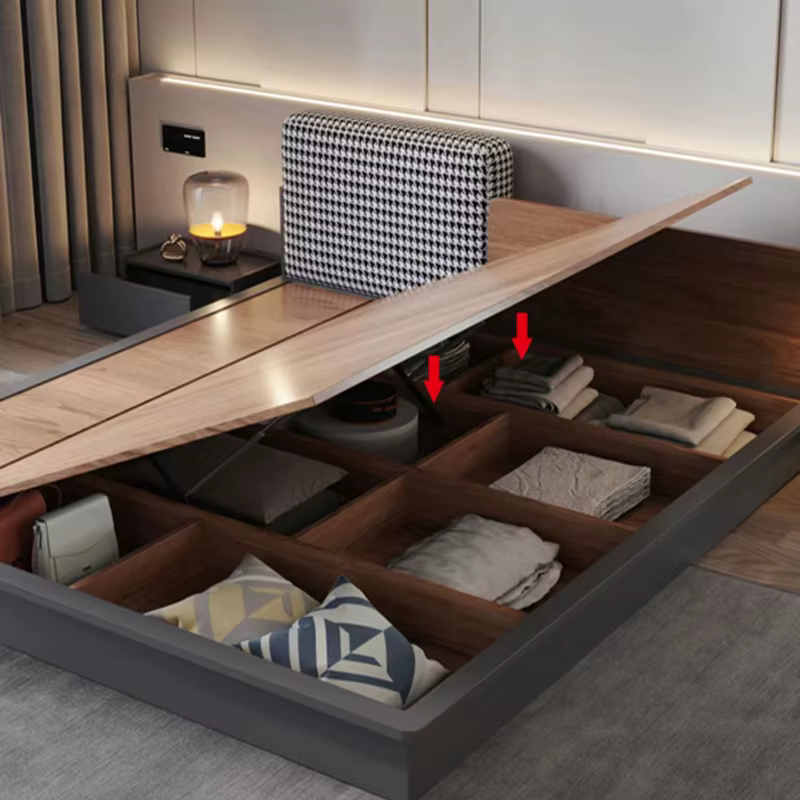 Night Table Bedside Black Queen Morden — image 2