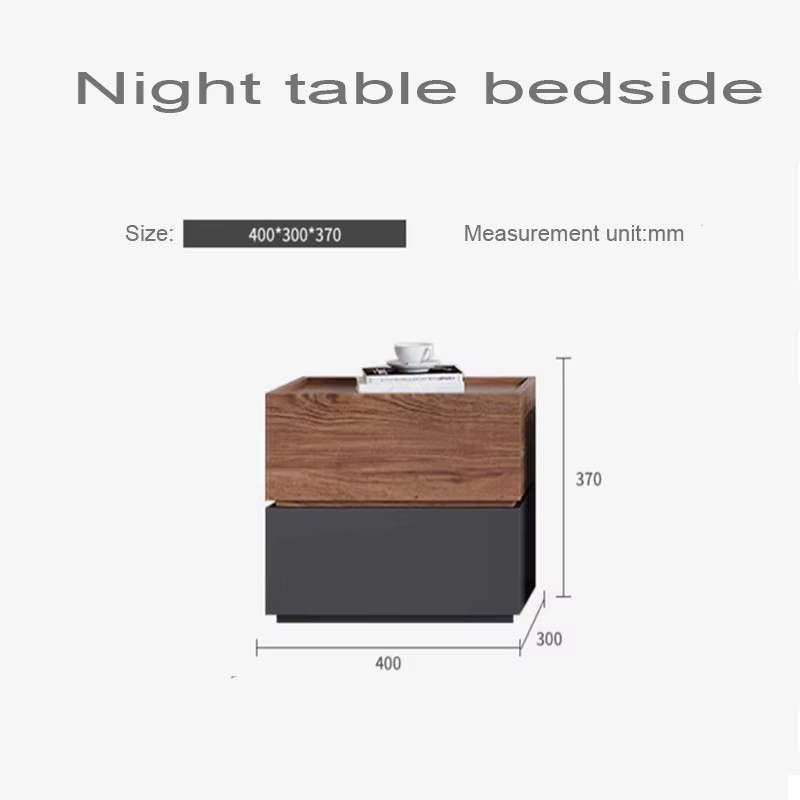 Night Table Bedside Black Queen Morden — image 6