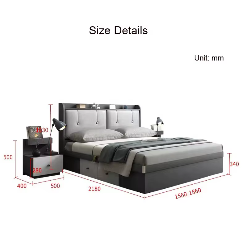 2022 Latest Furniture Bedroom Upholstered Modern — image 6