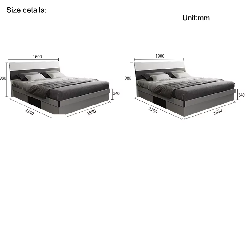 Studded Full Size Bed Frame With — image 6