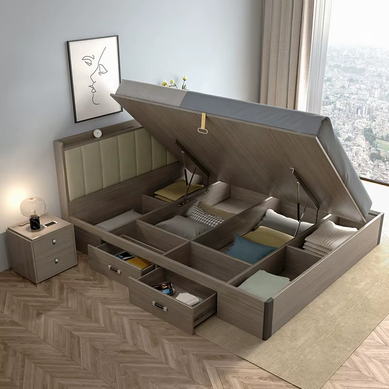 Low Platform Wooden Queen Family Bed — image 4