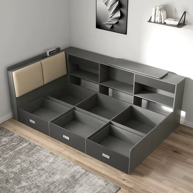 Foldable Morden Wooden Queen Kids Bed — image 2