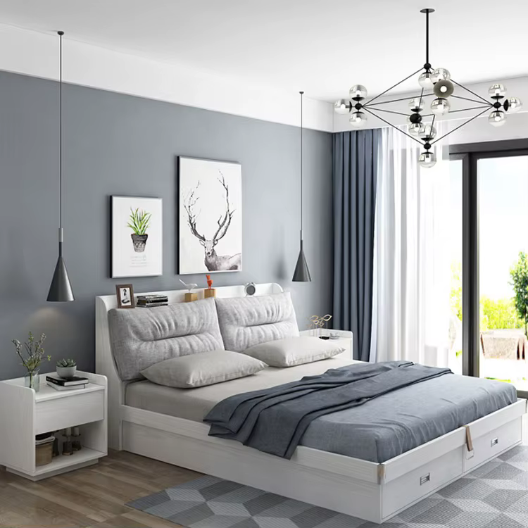 Foshan Furniture Wooden Bed Frame With — image 3