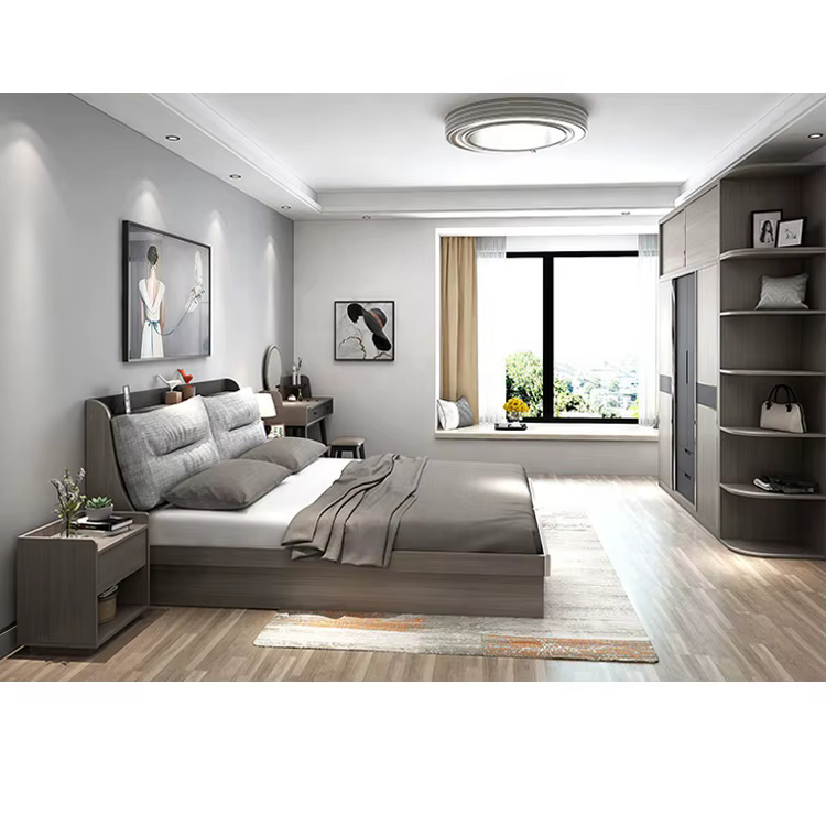 Foshan Furniture Wooden Bed Frame With — image 5