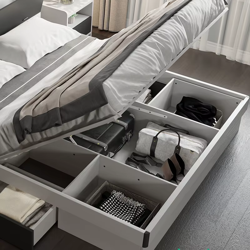 Small Stylish White Loft Wooden King — image 4