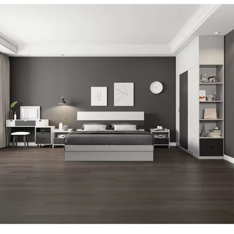 Small Stylish White Loft Wooden King — image 6