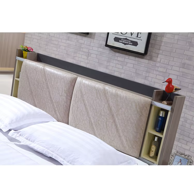 Competitive Price MDF Wood Double Bed — image 3