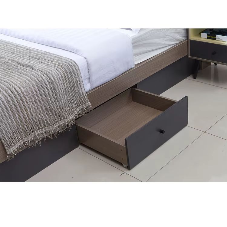 Competitive Price MDF Wood Double Bed — image 5