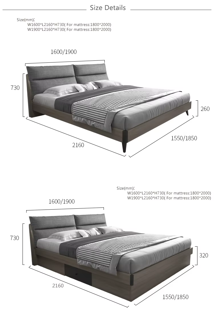 PU Bed Headboards Space Saving Bed — image 6
