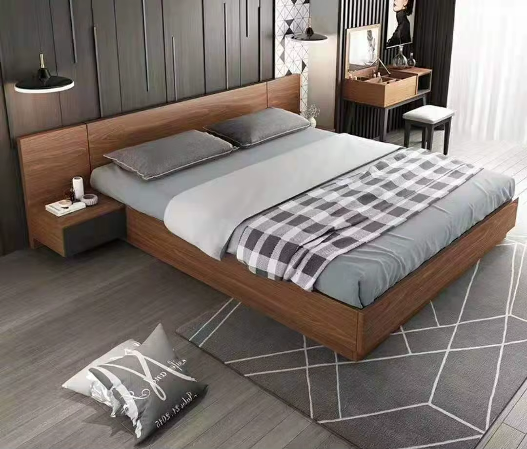 Modern King Size Platform Bed With — image 4