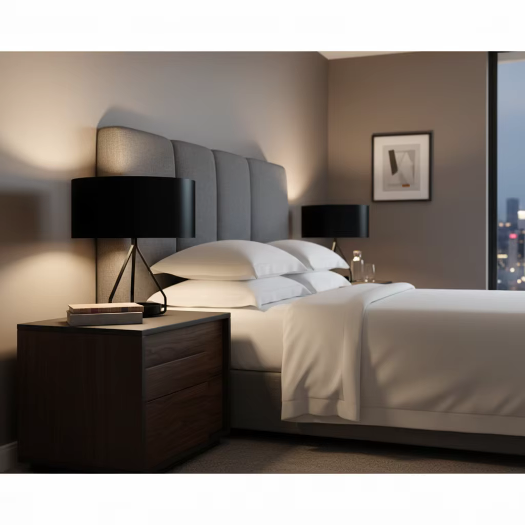 Wooden Modern Bedroom Nightstand With Storage — image 2