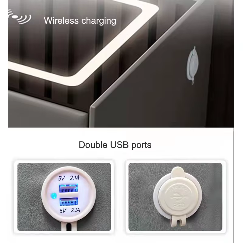 Double Side Table Minimalist Rechargeable Furniture — image 6