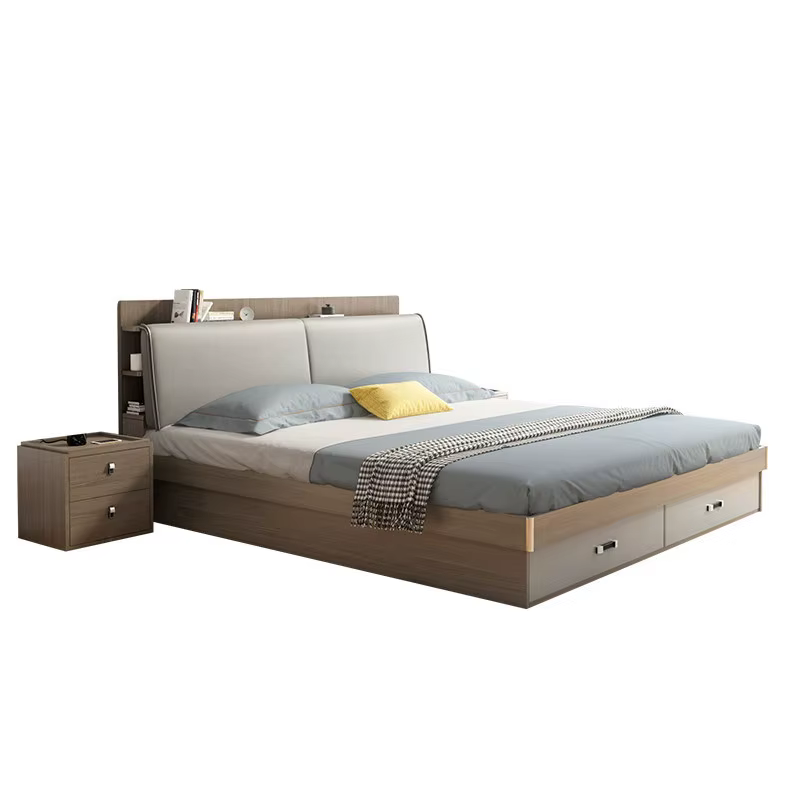 Wooden Bedroom Furniture Modern Bedside Corner — image 5