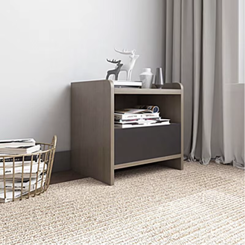 Modern Wooden Grey Bedside Table Nightstand — image 2