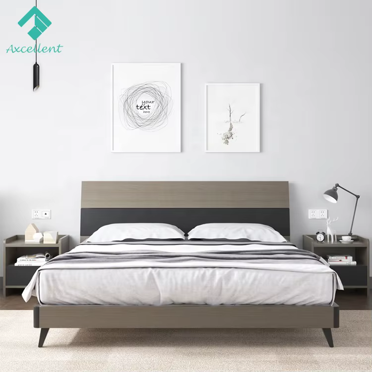 Modern Wooden Grey Bedside Table Nightstand — image 6