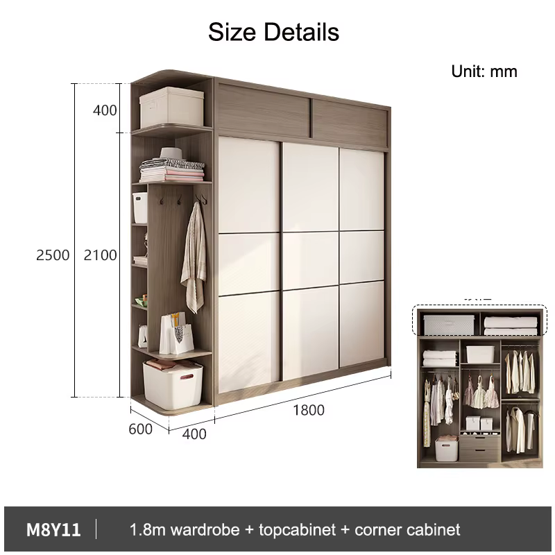 Mdf Design Set Storage Almirah Closet — image 6