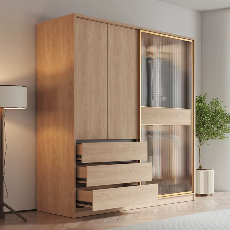 Tempered Glass Furniture Bedroom Clothes Sliding — image 2