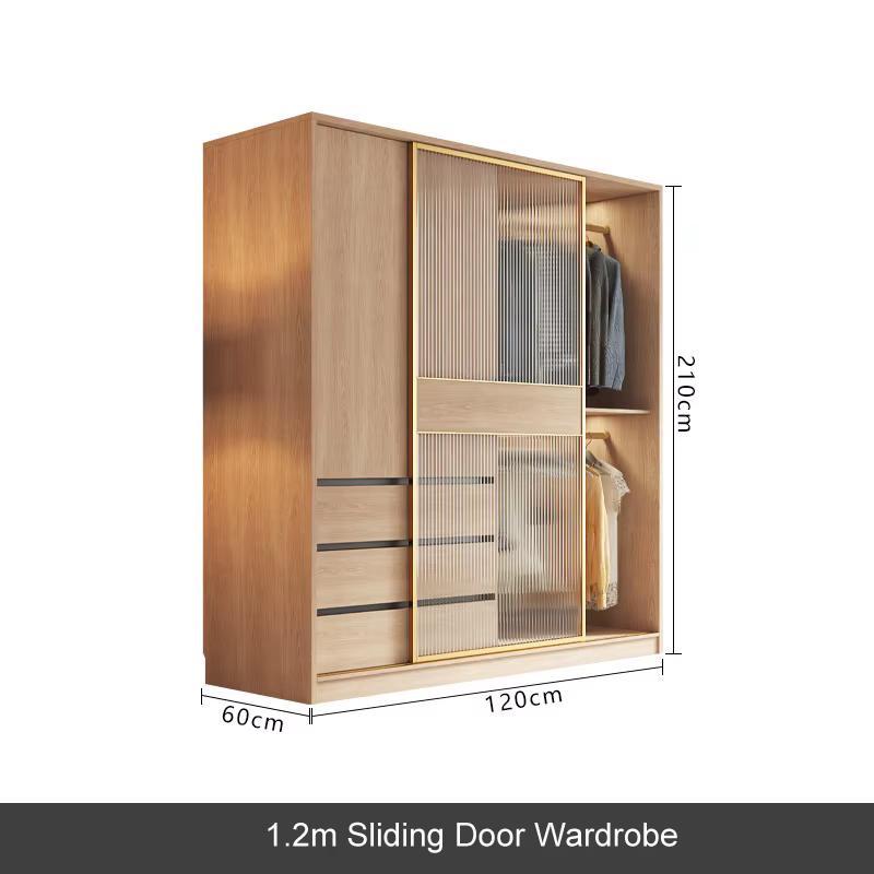 Closet Tempered Glass Wooden Modern Latest — image 6