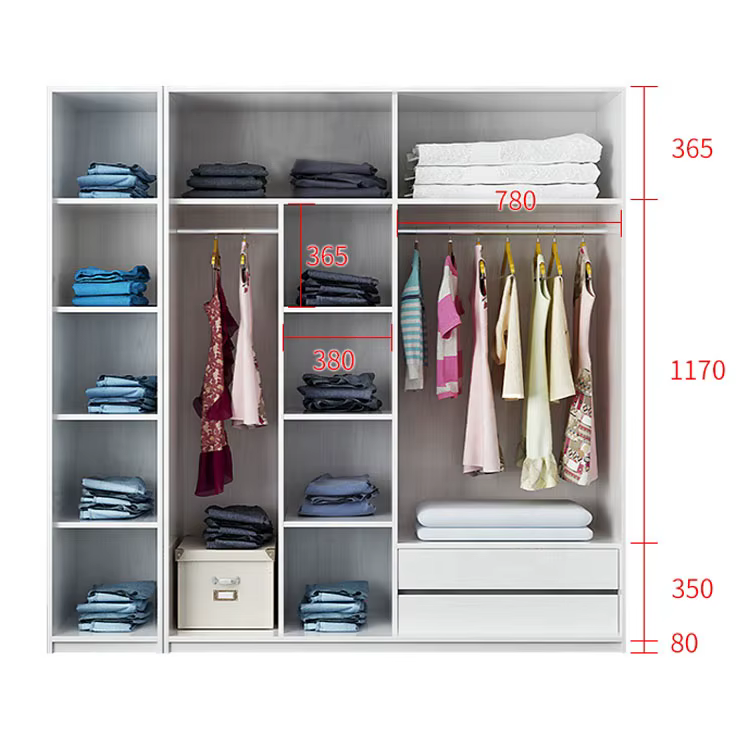 Armoire Glass Wooden 3 Doors European — image 5