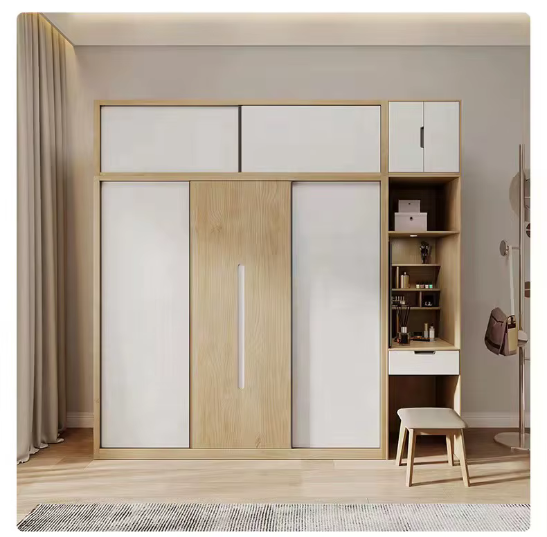 Wooden Sliding Door Melamine Walkin Armoire — image 2