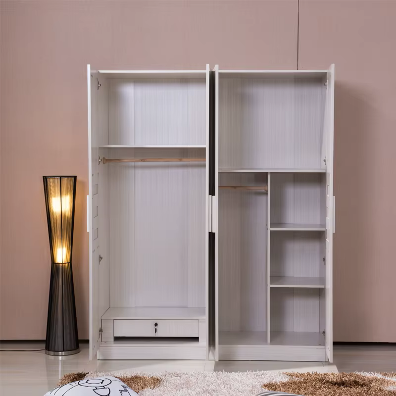 Bedroom Wooden Wardrobe Clothes Cabinet Morden — image 3