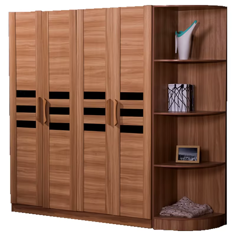 Bedroom Wooden Wardrobe Clothes Cabinet Morden — image 5