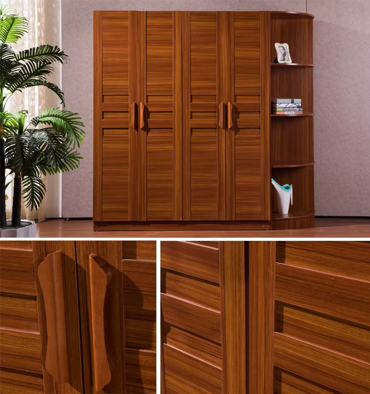 Wardrobe Solid Wooden Bedroom Furniture Cupboard — image 6